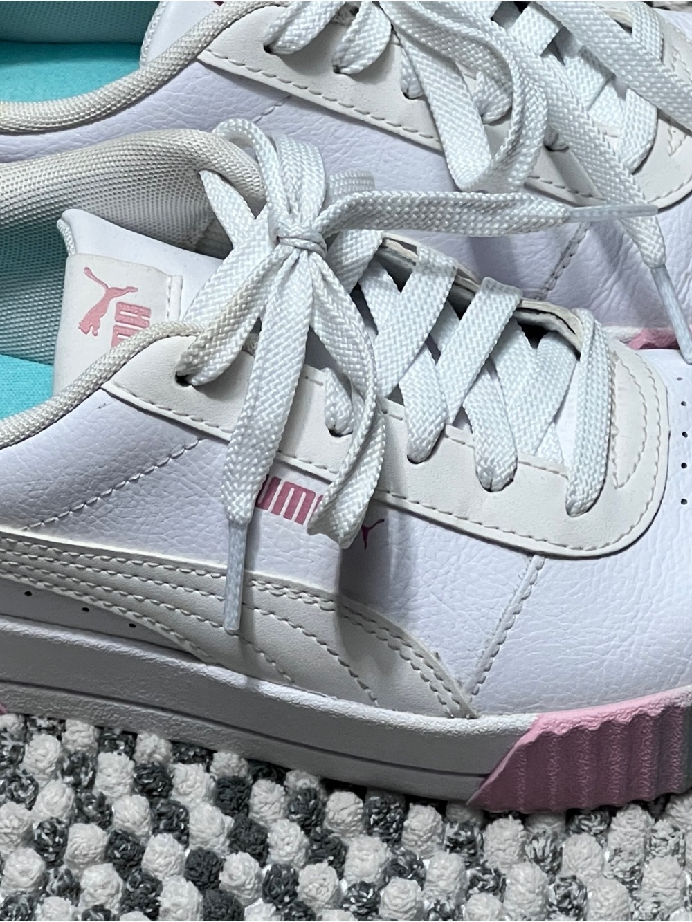 Puma women White Sneakers with Pink Accents
